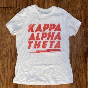 White and red kappa alpha theta t shirt